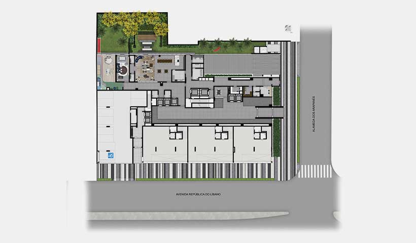 Park Avenue – Implantação do Pavimento Térreo