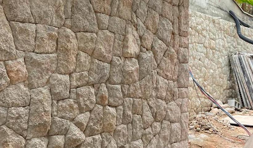 Instalação pedra moledo - área comum