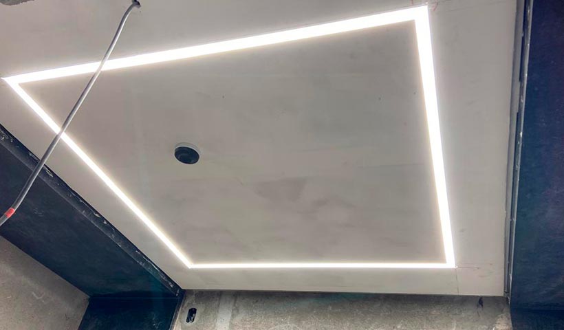 Luminária da lavanderia dos Studios