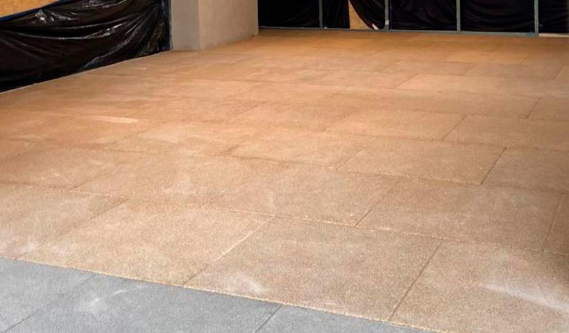 Piso emborrachado da academia